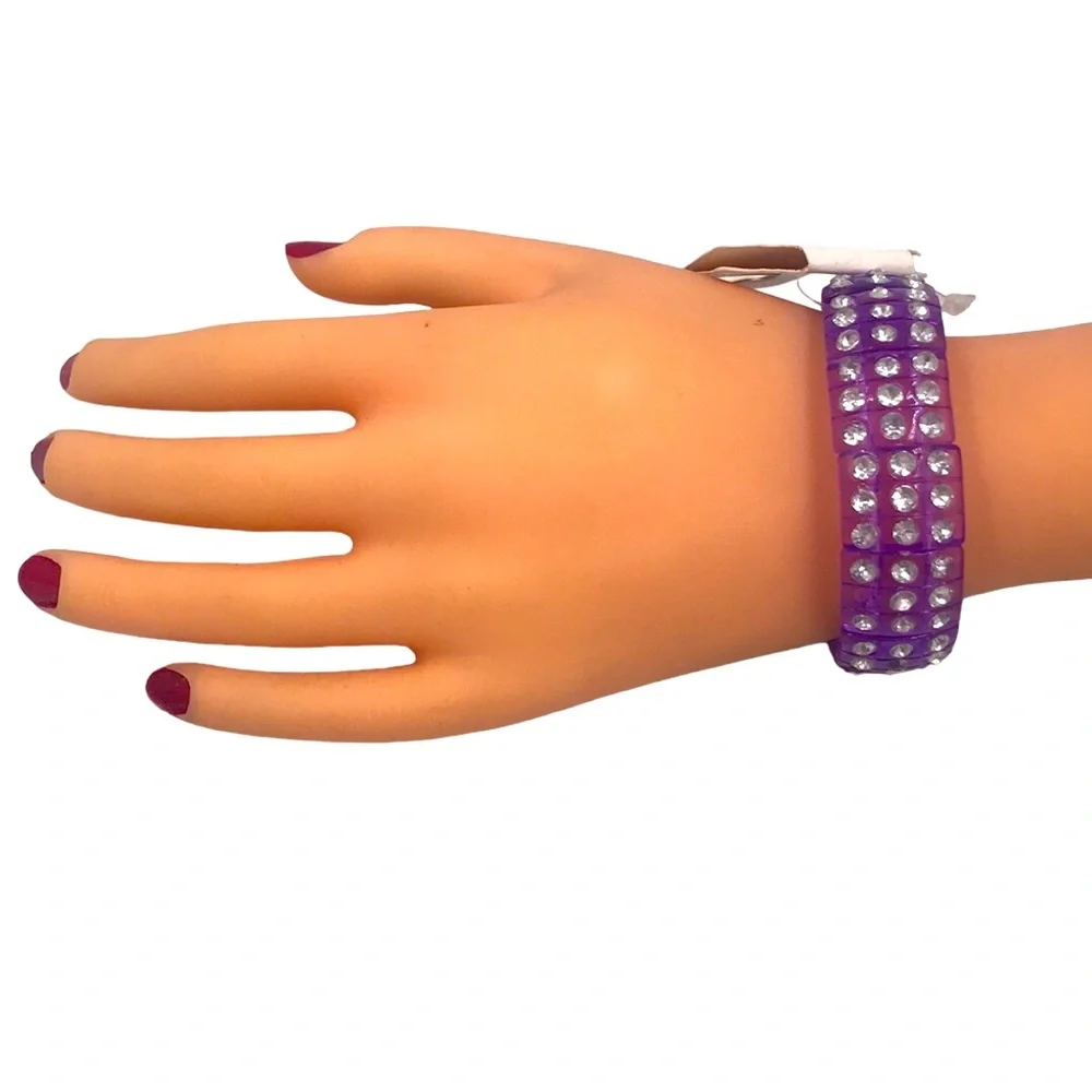 Various Colors Plastic Gem Various Colors Plastic Gem Stone Stretchy Bracelets